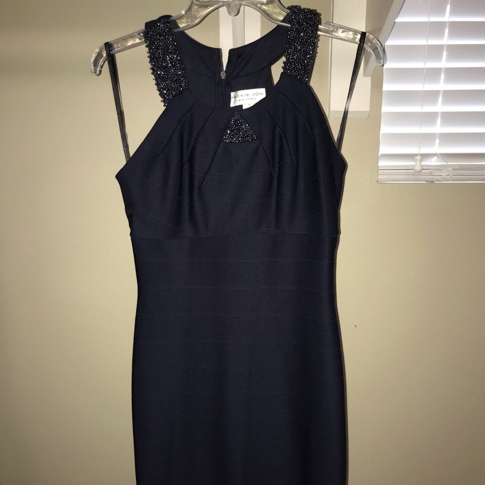 Navy blue evening dress